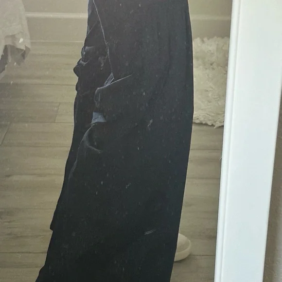 XCVI Navy Blue gathered and flared Pants - Picture 6 of 12